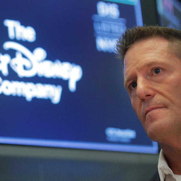 FILE PHOTO: Kevin Mayer, Disney's head of direct-to-consumer division, on the floor at the NYSE in New York