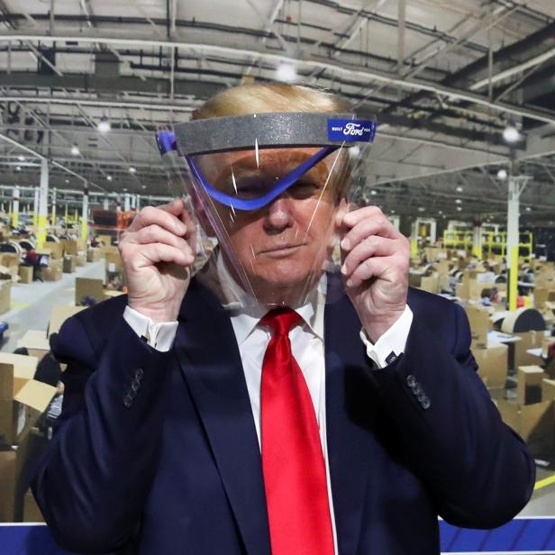 U.S. President Trump visits Ford Rawsonville Components Plant in Ypsilanti, Michigan