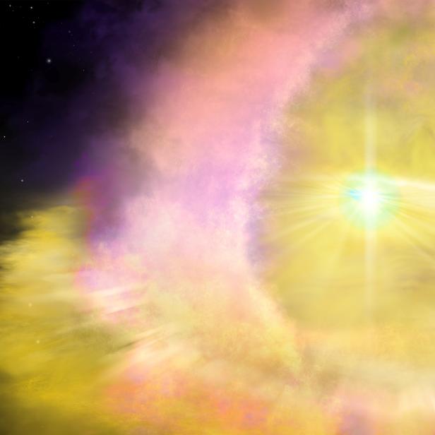 An artist's impression of supernova SN2016aps