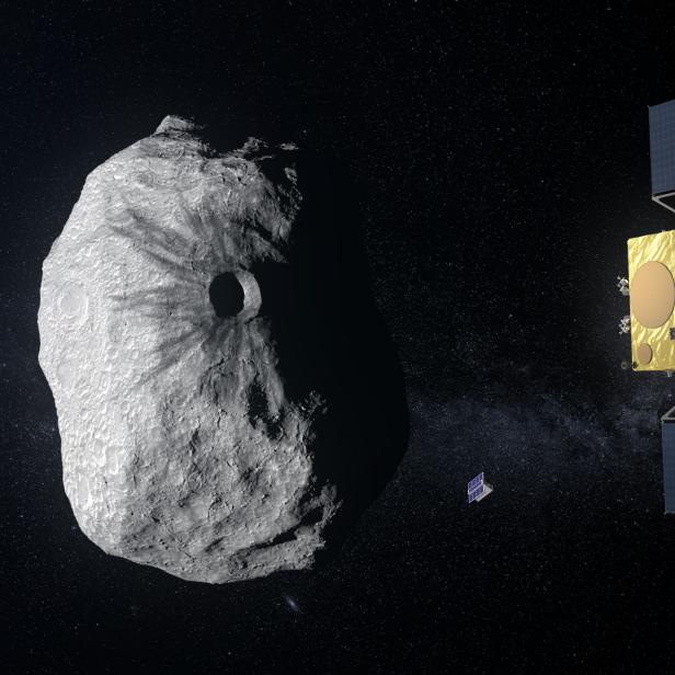 Die ESA-Raumsonde Hera wird 2027 den Asteroiden Dimorphos erreichen, der 2022 von der NASA-Sonde DART beschossen wird