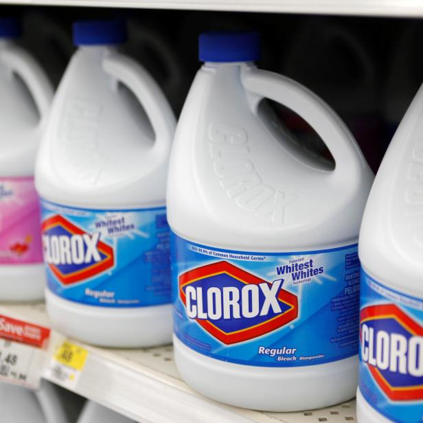 FILE PHOTO: Bottles of Clorox bleach are displayed for sale on the shelves of a Wal-Mart store in Rogers