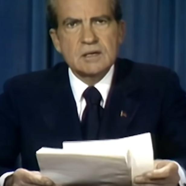 Richard Nixon im Deepfake-Kurzfilm &quot;In Event of Disaster&quot;