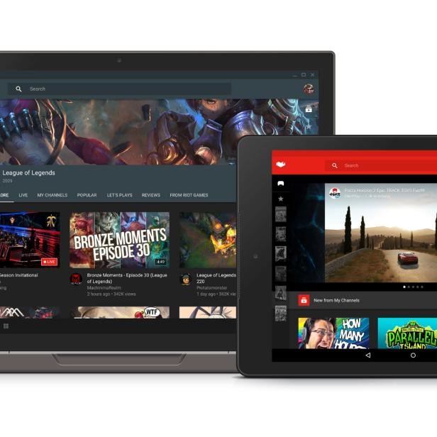 YouTube Gaming soll von Beginn an per Web, Smartphone und Tablet zugänglich sein