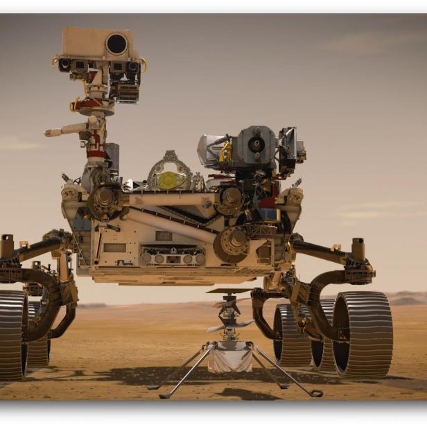 Der NASA-Mars-Rover Perseverance wird im Frühjahr 2021 die Drohne Ingenuity absetzen