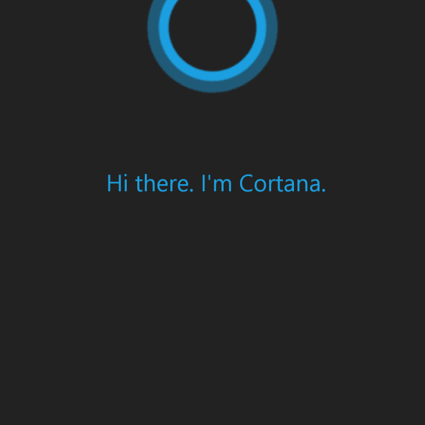 Cortana stellt sich vor...