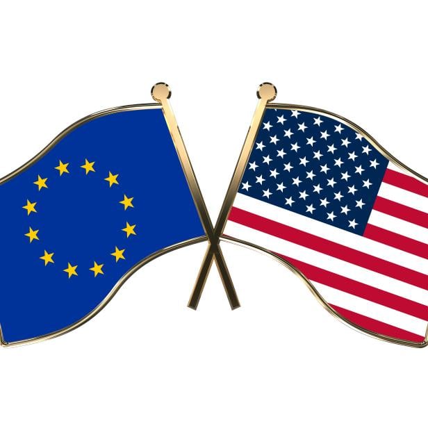 EU USA flags insignia