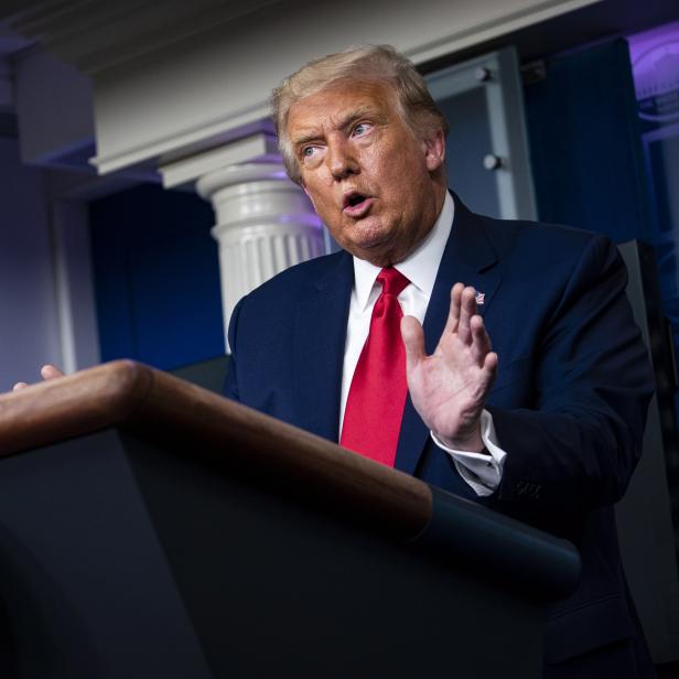 US President Donald J. Trump press conference in the White House