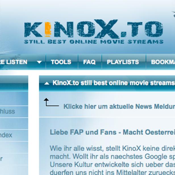Screenshot der Webseite KinoX.to mit Werbung für den Film „Avatar“.