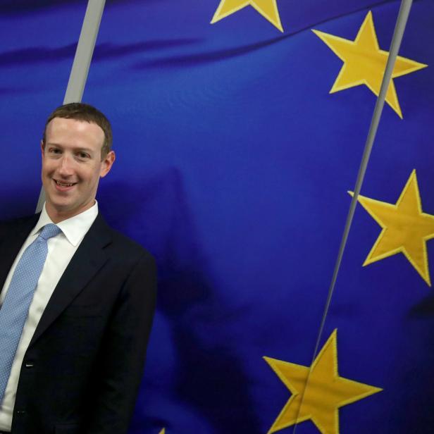 Facebook Chairman and CEO Mark Zuckerberg is seen before a meeting at EU Commission headquarters in Brussels