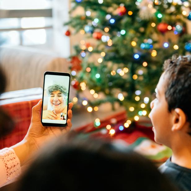 Family Video Conference with Grand mother for Christmas