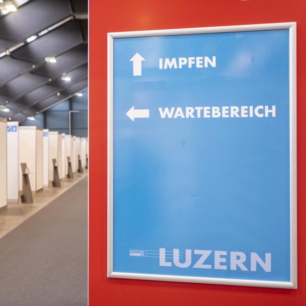 Ein Impfzentrum in der Schweiz.