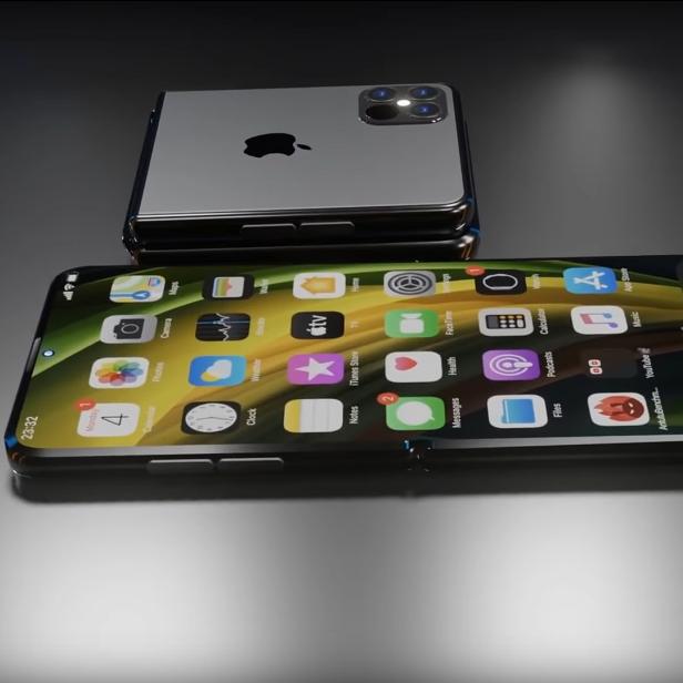 So stellt sich ein iPhone mit faltbarem Display vor