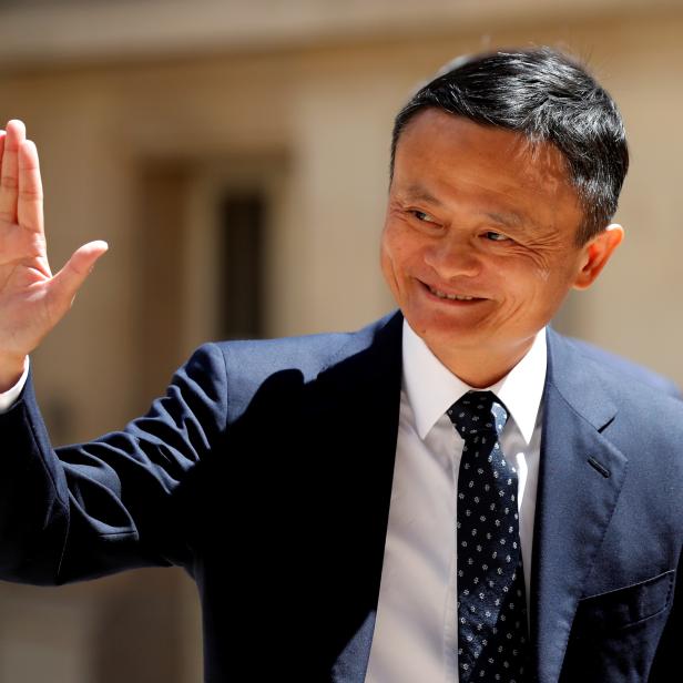 FILE PHOTO: Jack Ma, chairman of Alibaba Group arrives at the "Tech for Good" Summit in Paris, France