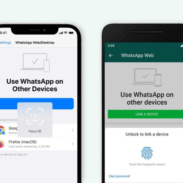 WhatsApp verlangt künftig Fingerabdruck oder Gesichtsscan für WhatsApp Web, wenn diese Funktionen am Smartphone aktiviert sind