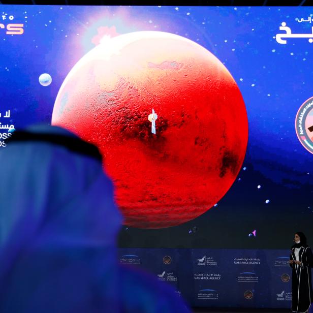 People gather to witness Emirates Mars Mission Hope Probe