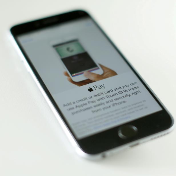 FILE PHOTO: An Apple iPhone 6 with Apple Pay is shown in this photo illustration in Encinitas, California