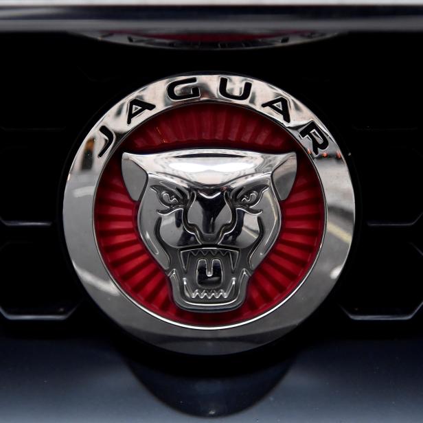 FILE PHOTO: A Jaguar logo is seen on a car in central London, Britain