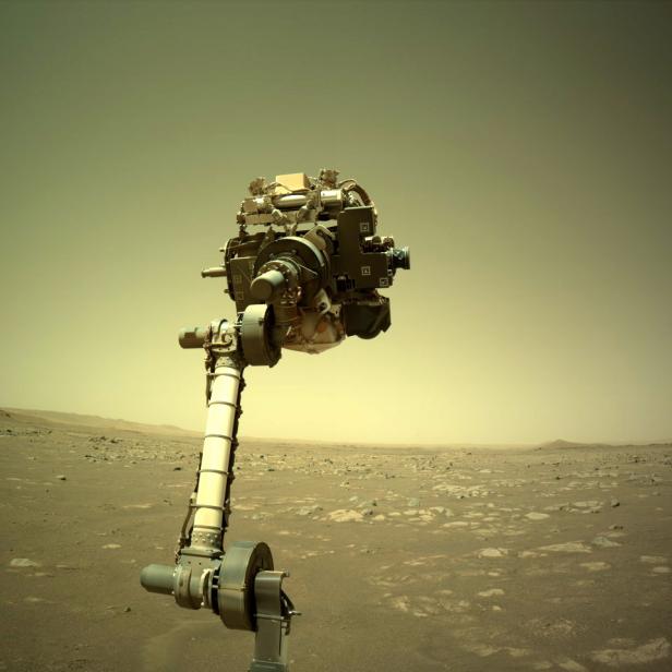 NASA Perseverance Rover robotic arm checks