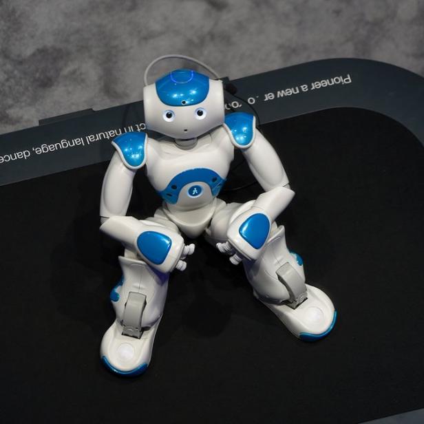 Nao-Roboter als Concierge.