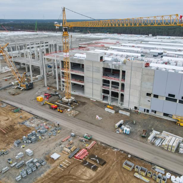 Baustelle der Tesla Giga-Factory