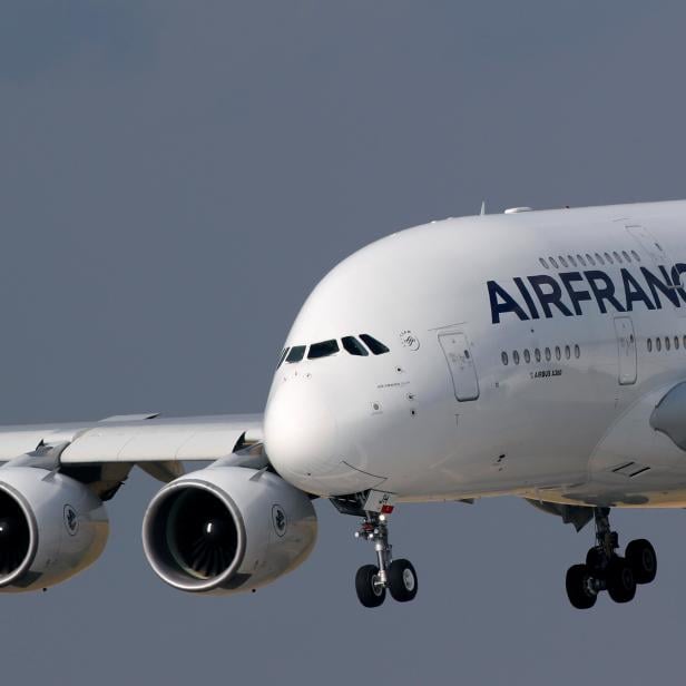 Air France Airbus A380 retirement flight near Paris