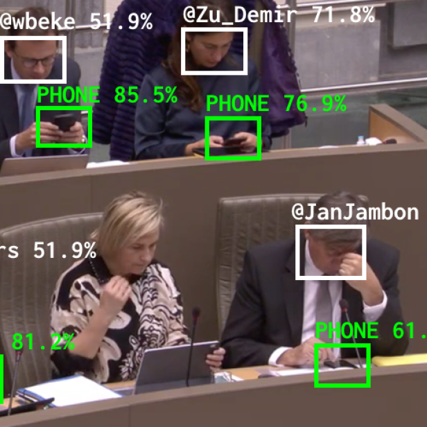 Bot-Sicht von Parlamentariern und Mobilgeräten