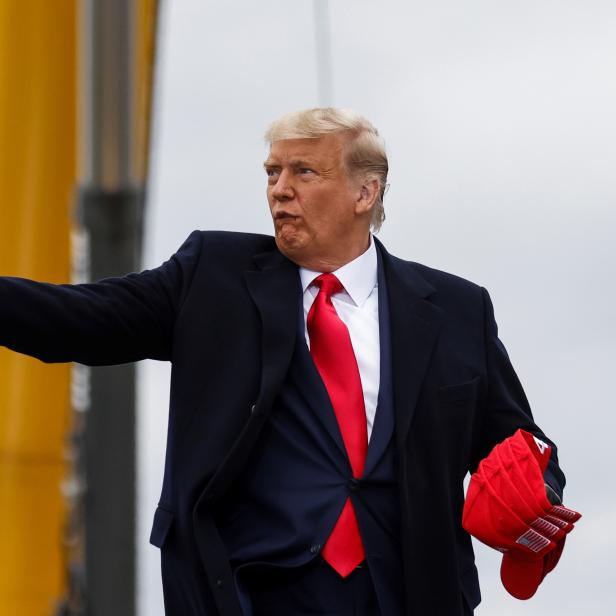 U.S. President Trump holds campaign rally in Waterford Township, Michigan