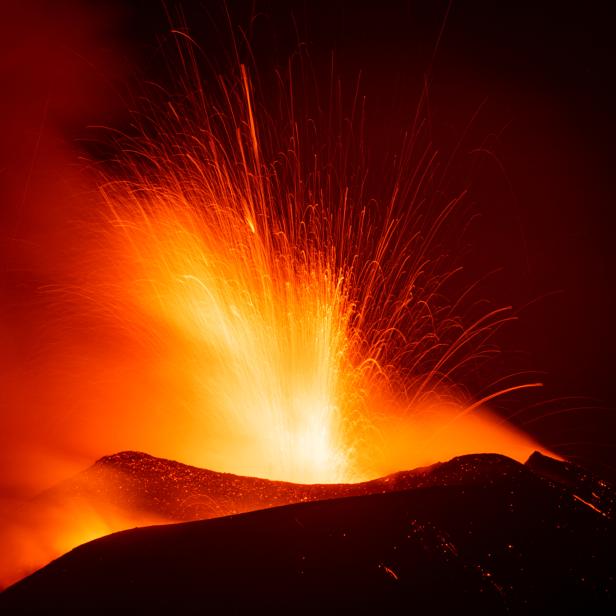 Mount Etna, Europe's most active volcano, erupts