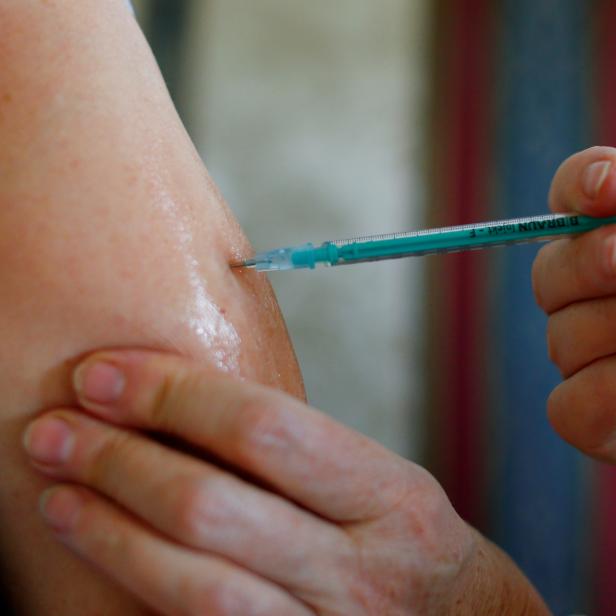 FILE PHOTO: COVID-19 Vaccination of patients at their homes in Cologne