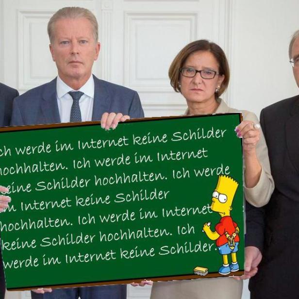 Ein ÖVP-Foto zum Asyl-Aktionsplan wurde in kürzester Zeit zum Meme