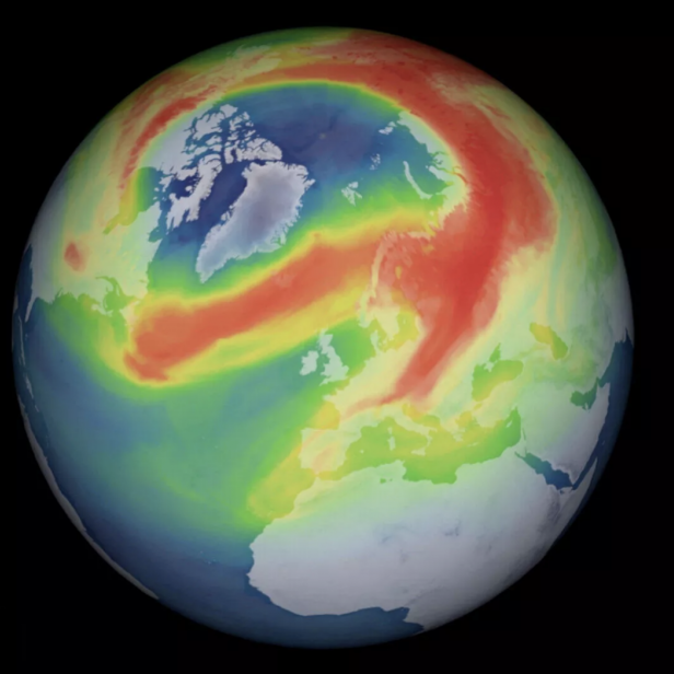 Gigantisches Ozonloch über der Arktis im Frühjahr 2020