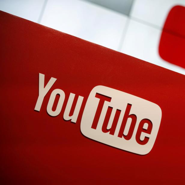 FILE PHOTO: A YouTube logo seen at the YouTube Space LA in Playa Del Rey, Los Angeles, California, United States