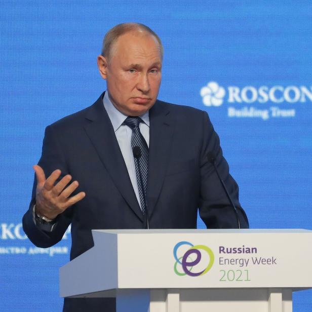 Russian President Putin attends the Russian Energy Week International Forum in Moscow