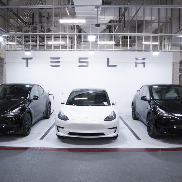 Tesla test-drive vehicles used by a Tesla dealership in Washington, DC