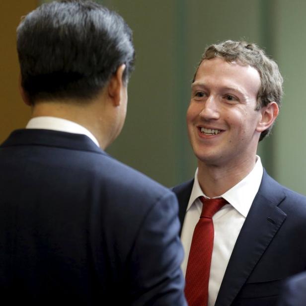 Facebook CEO Mark Zuckerberg mit Chinas Präsident Xi