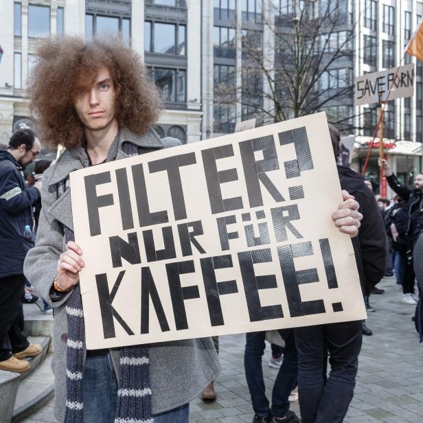 Protest gegen neues Urheberreht - Hamburg