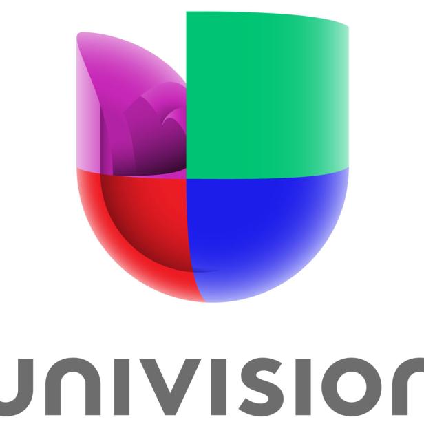 Das stilisierte, farbenfrohe Logo des Fernsehsenders Univision.