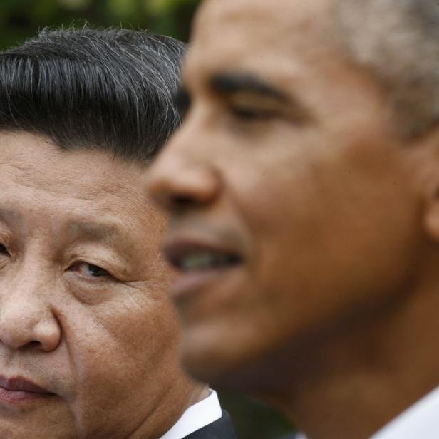 Chinas Präsident Xi Jinping und US-Präsident Barack Obama bei einer gemeinsamen Presskonferenz im Weißen Haus.