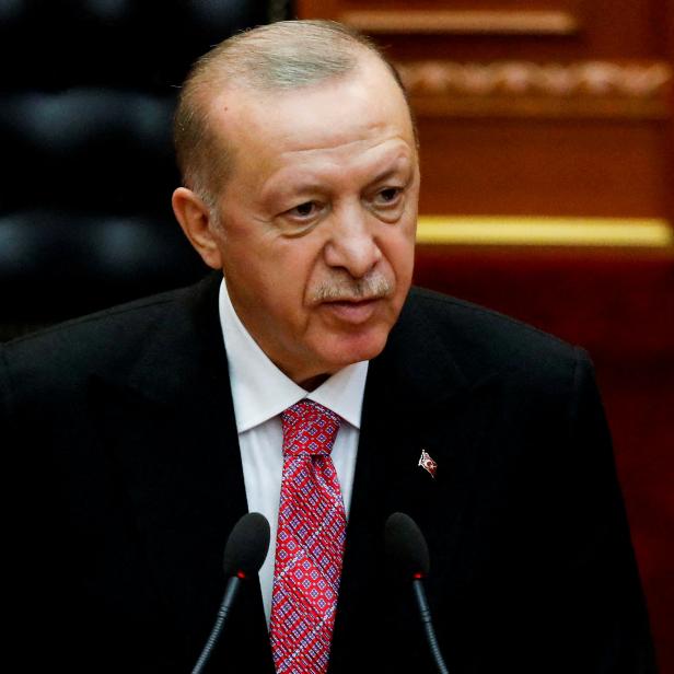 FILE PHOTO: Turkish President Erdogan visits Albania