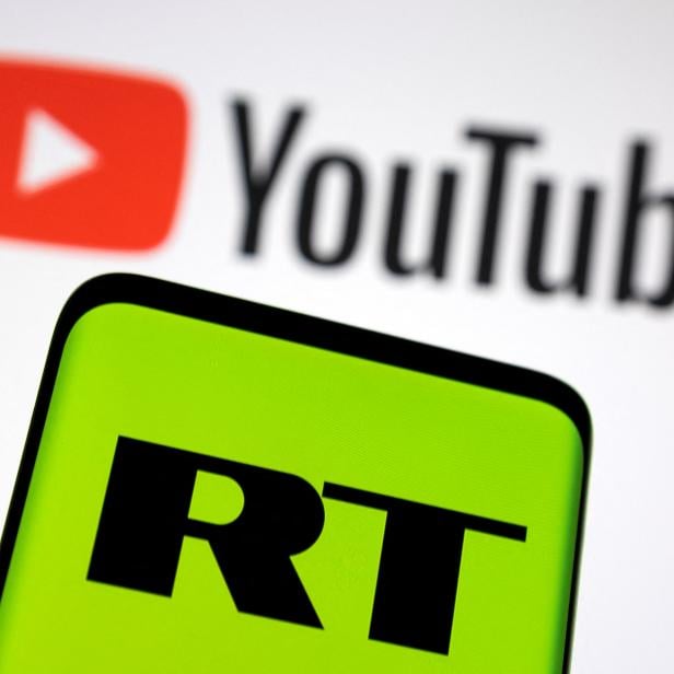 Illustration shows Youtube and RT logos