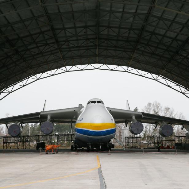 An-225 aircraft in Gostomel airport near Kiev.