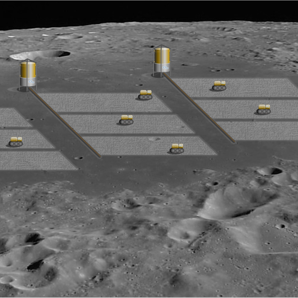 Modell einer Sauerstoff-Farm am Mars oder Mond