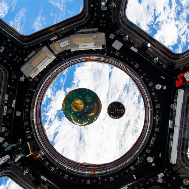 Blick aus der Kuppel der Raumstation ISS