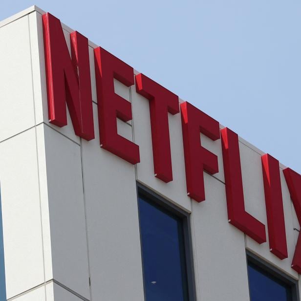 FILE PHOTO: The Netflix logo is seen on their office in Hollywood, Los Angeles