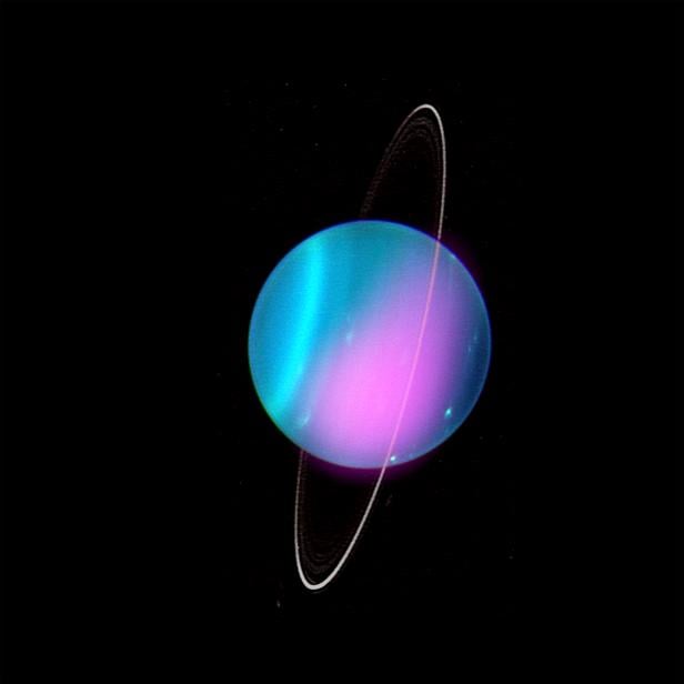 Planet Uranus mit Ringen