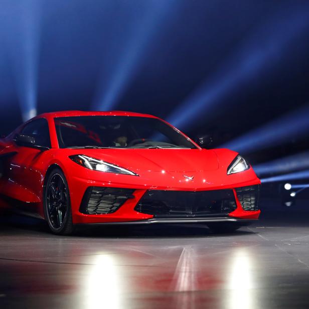 General Motors unveils its redesigned mid-engine C8 Corvette in Tustin