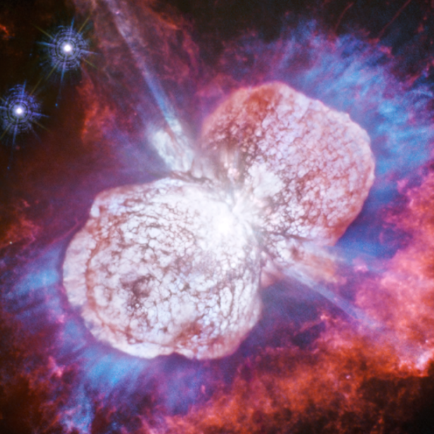 Symbolbild. Auf dem Bild ist der Homunculus-Nebel rund um das Doppelsternsystem Eta Carinae zu sehen