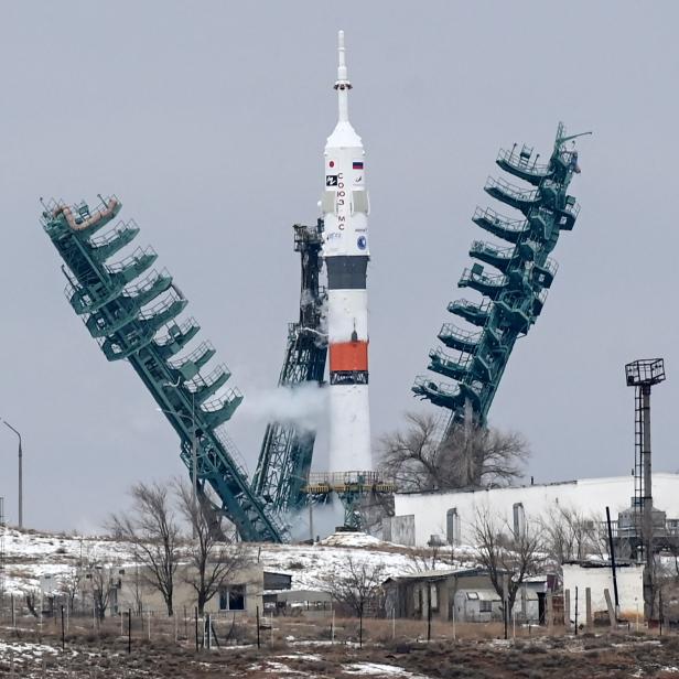 Sojus MS-20 am Weltraumbahnhof Baikonur