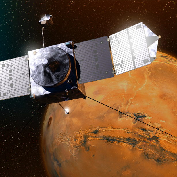 Illustration der Mars-Sonde MAVEN.