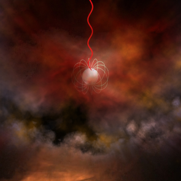 Ein Beispiel eines Neutronensterns mit einem ultra-starken Magnetfeld, ein sogenannter Magnetar.